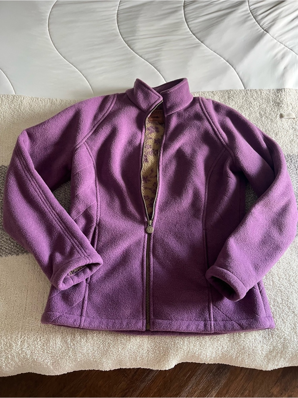 Outback Trading Co Purple Sherpa Fleece Lined Full-Zip Jacket Size M